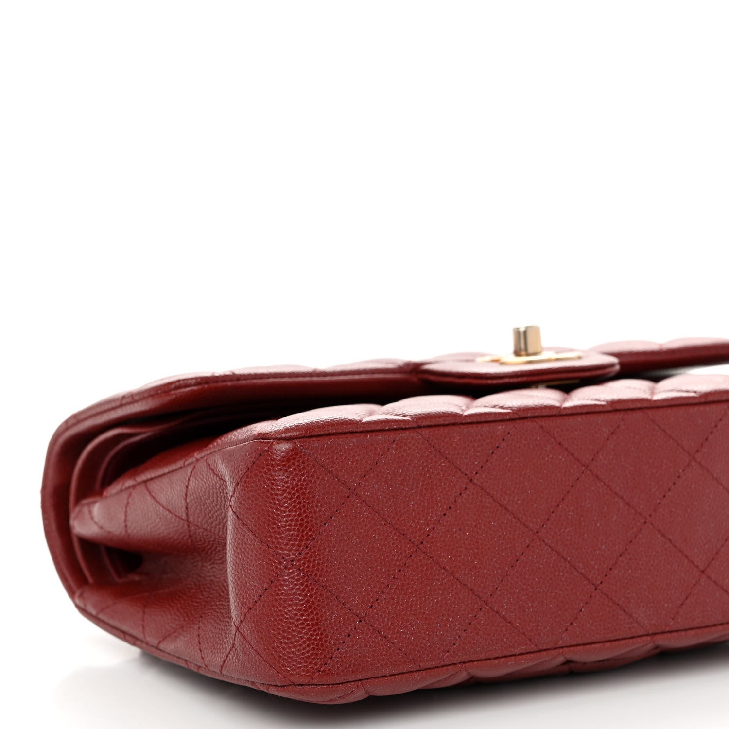 Chanel Iridescent Caviar Quilted Small Double Flap Red 9 of 10