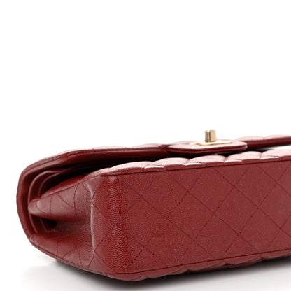 Chanel Iridescent Caviar Quilted Small Double Flap Red 9 of 10