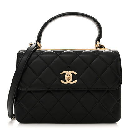 Chanel Lambskin Quilted Small Trendy CC Dual Handle Flap Bag Black 1 of 14