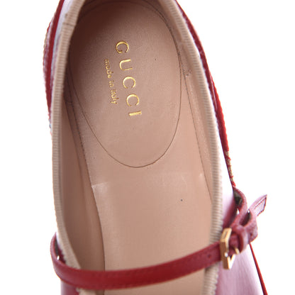 Gucci Malaga Kid Silk Hannelore Detachable Platform Slide 37 Hibiscus Red 11 of 18