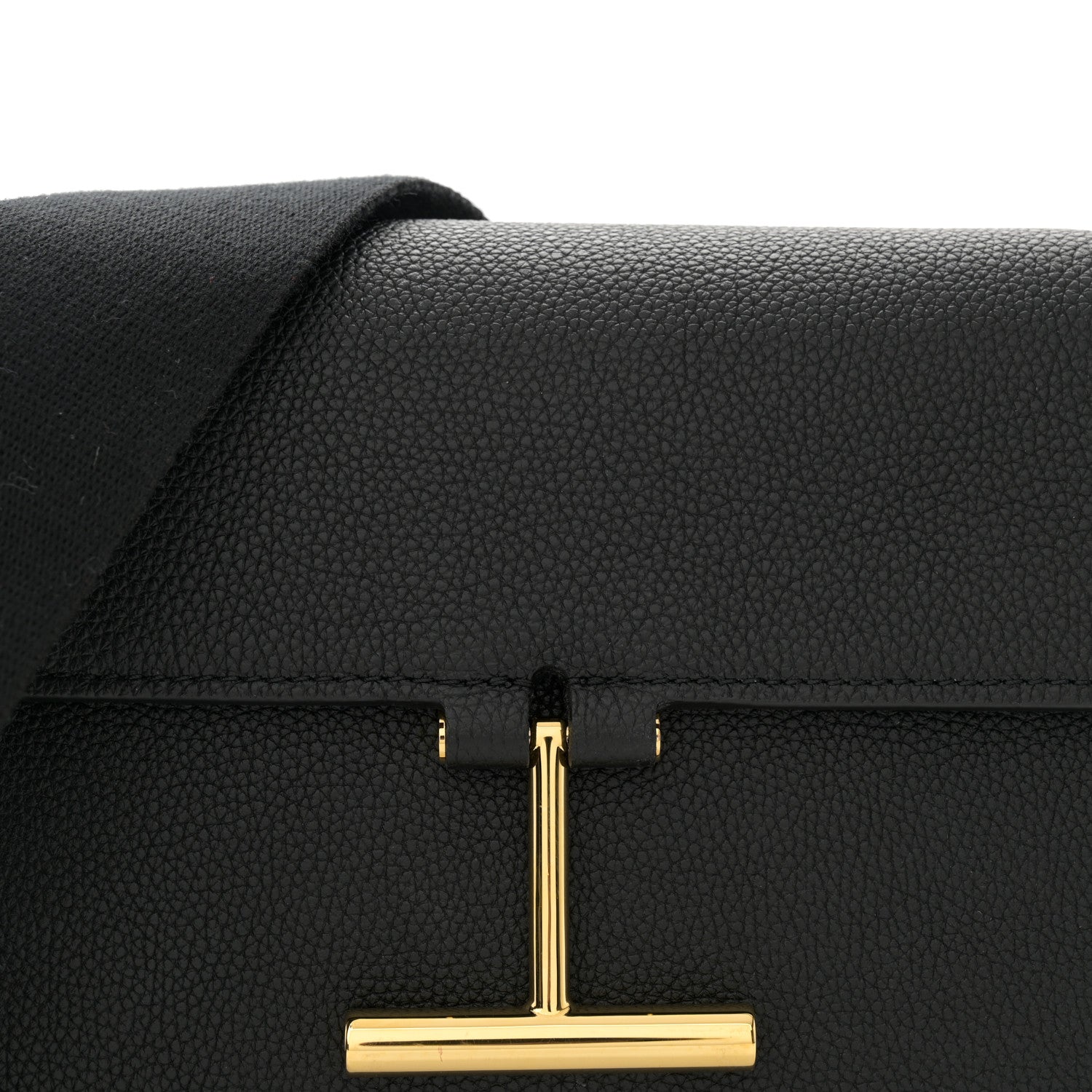 Tom Ford Grained Calfskin Mini T Clasp Tara Crossbody Bag Graphite 8 of 10