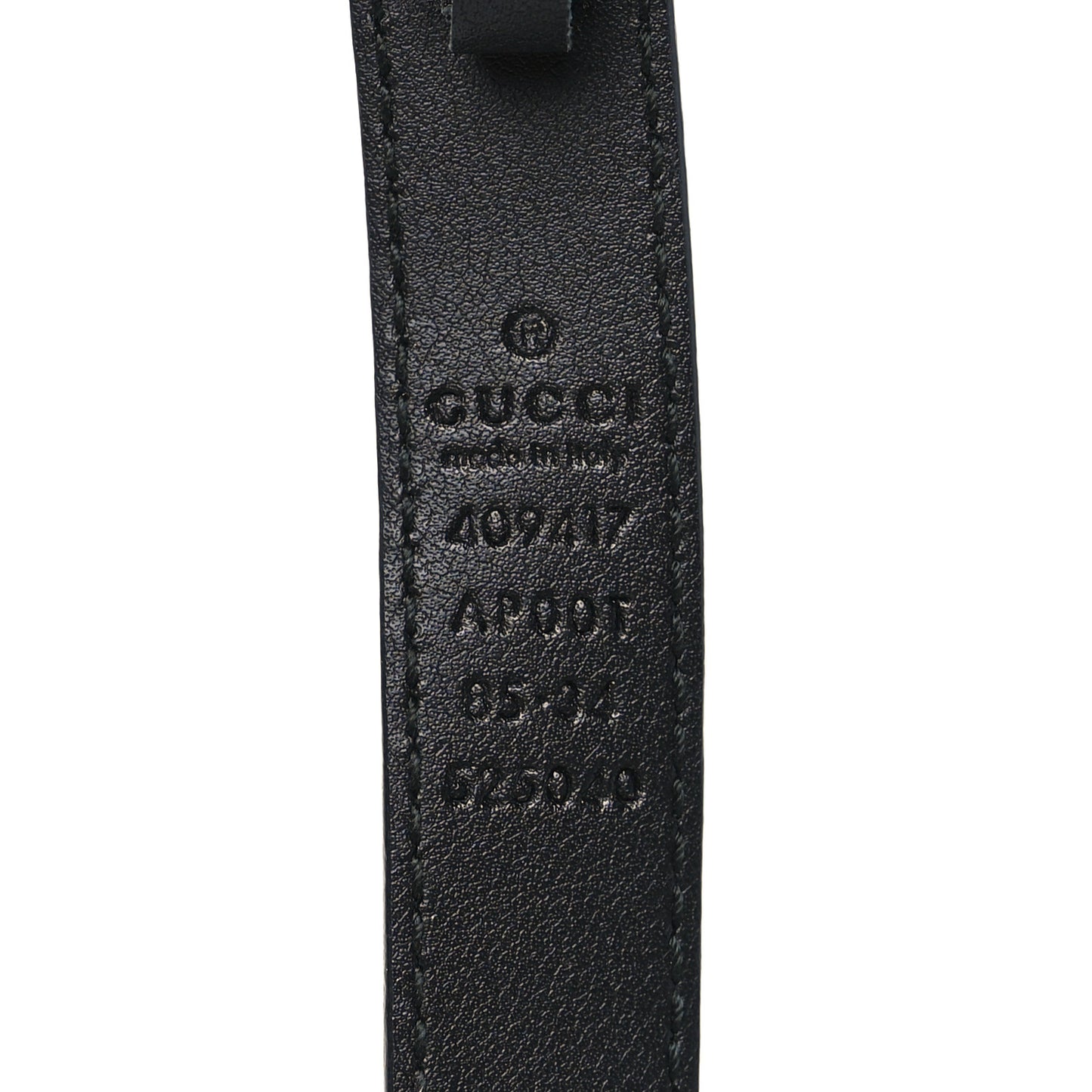 Calfskin Double G 20mm Belt 85 34 Black