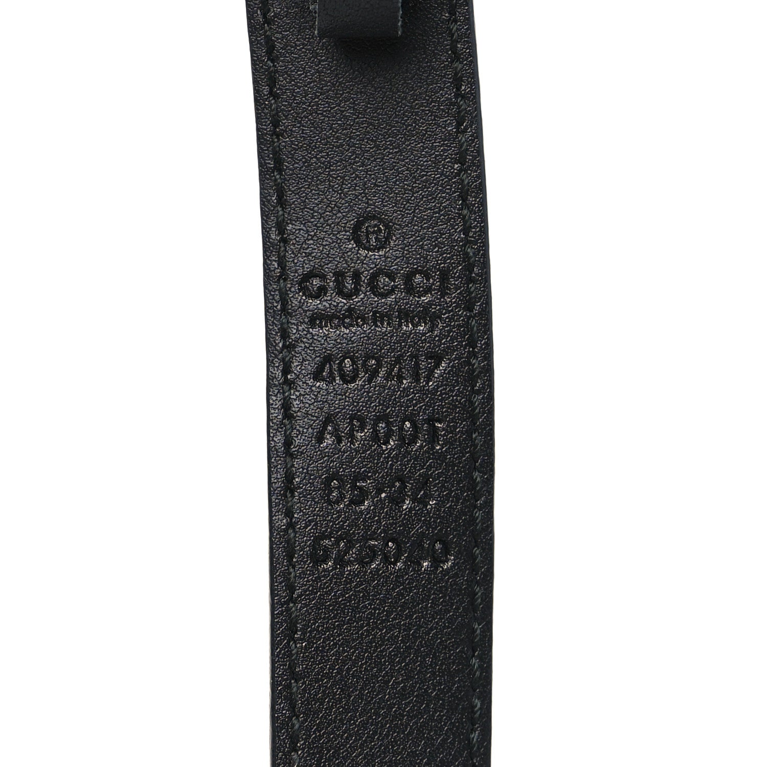 Gucci Calfskin Double G 20mm Belt 85 34 Black 4 of 7