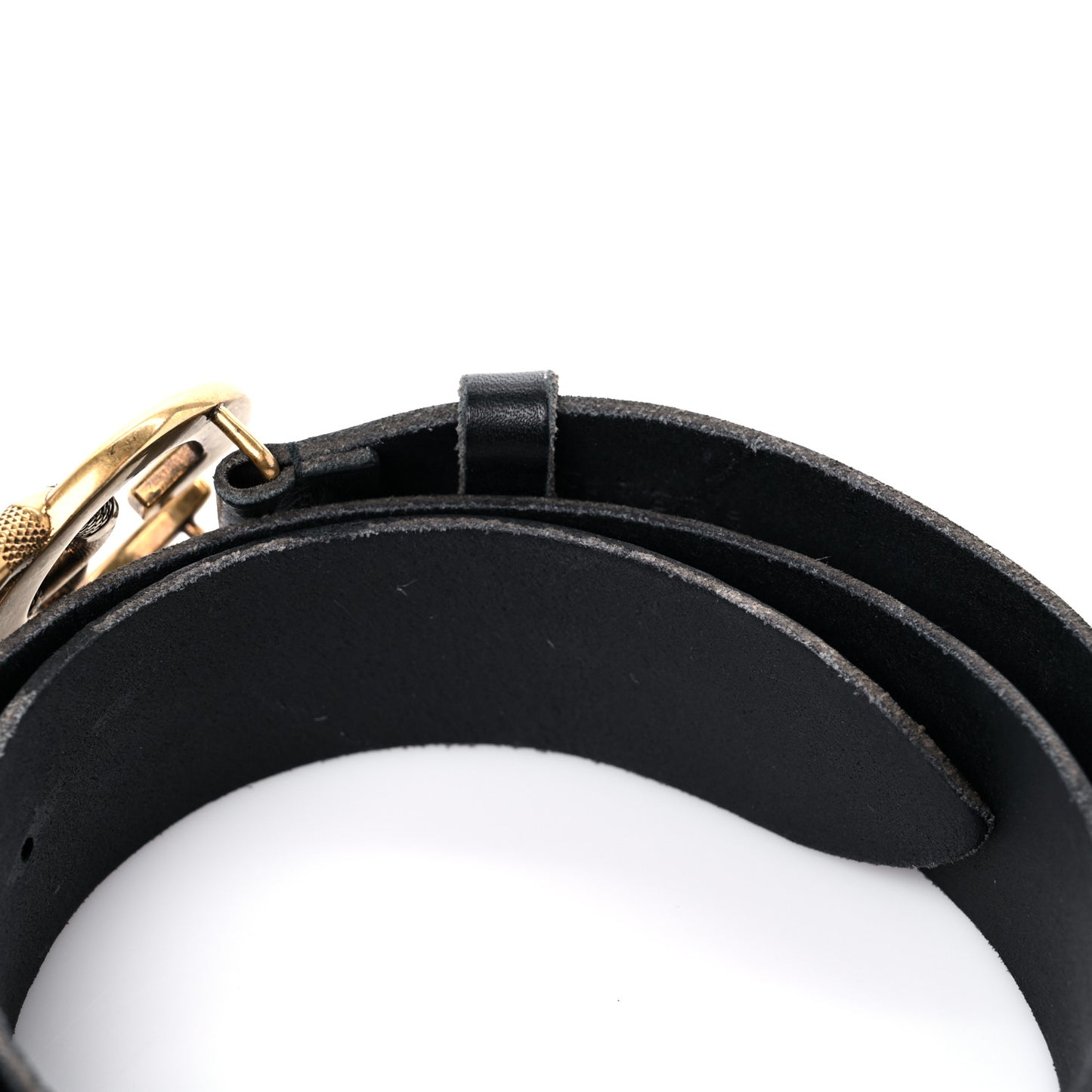 Faded Calfskin Snake Double G 40mm Belt 85 34 Black