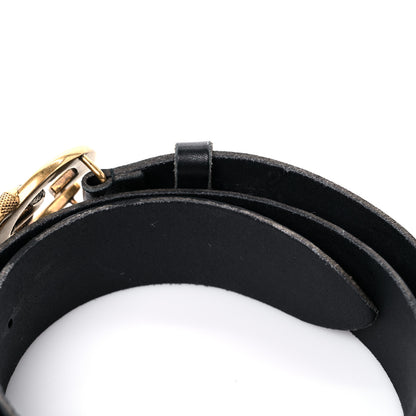 Gucci Faded Calfskin Snake Double G 40mm Belt 85 34 Black 6 of 8