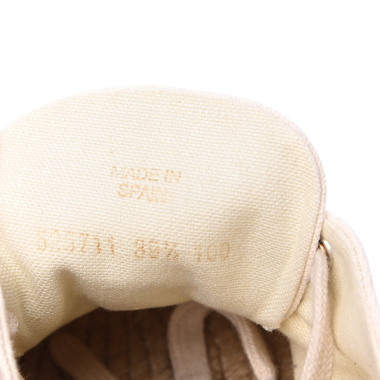 Canvas Logo Lace-Up Platform Espadrilles 39.5 Greggio Grege