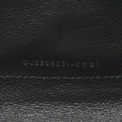 Saint Laurent Lambskin Diamond Quilted Becky Chain Wallet Black 8 of 12