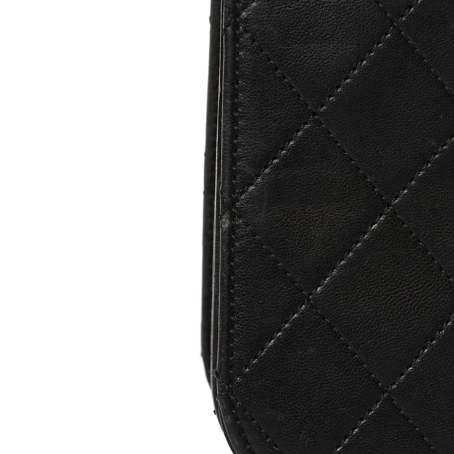 Lambskin Quilted Small Single Flap Black