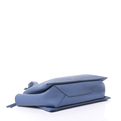 Celine Baby Grained Calfskin Medium Tri-Fold Bag Medium Blue 3 of 8