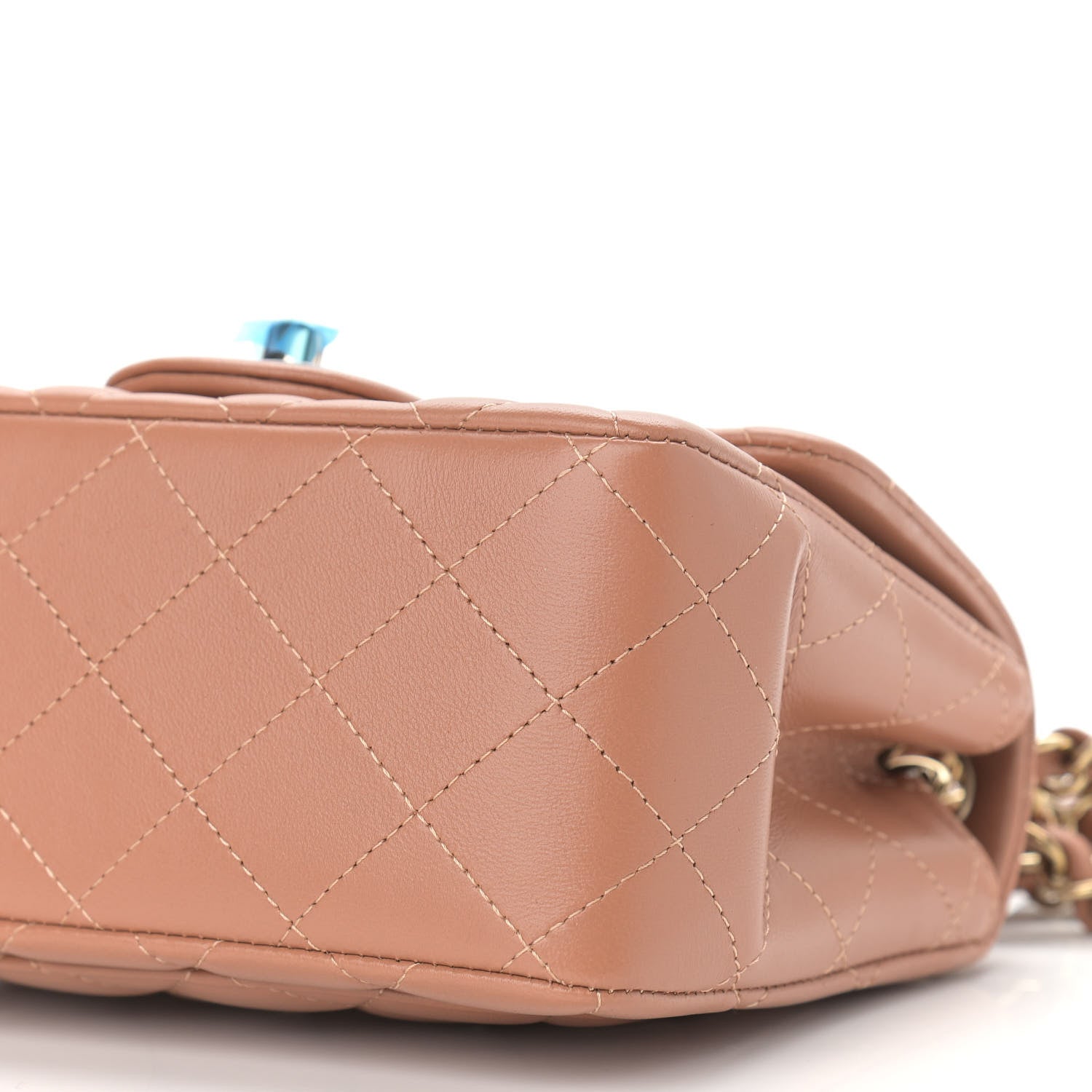 Chanel Lambskin Quilted Mini Square Flap Brown 6 of 11