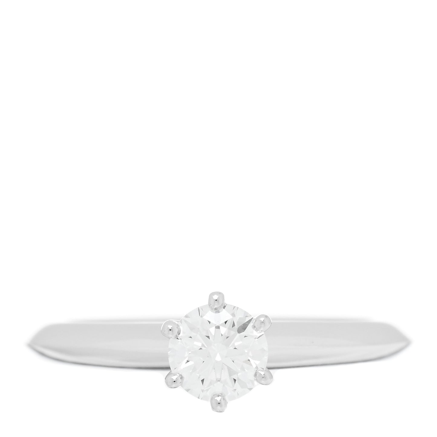 Platinum Diamond .34ct Solitaire Engagement Ring 45 3.25
