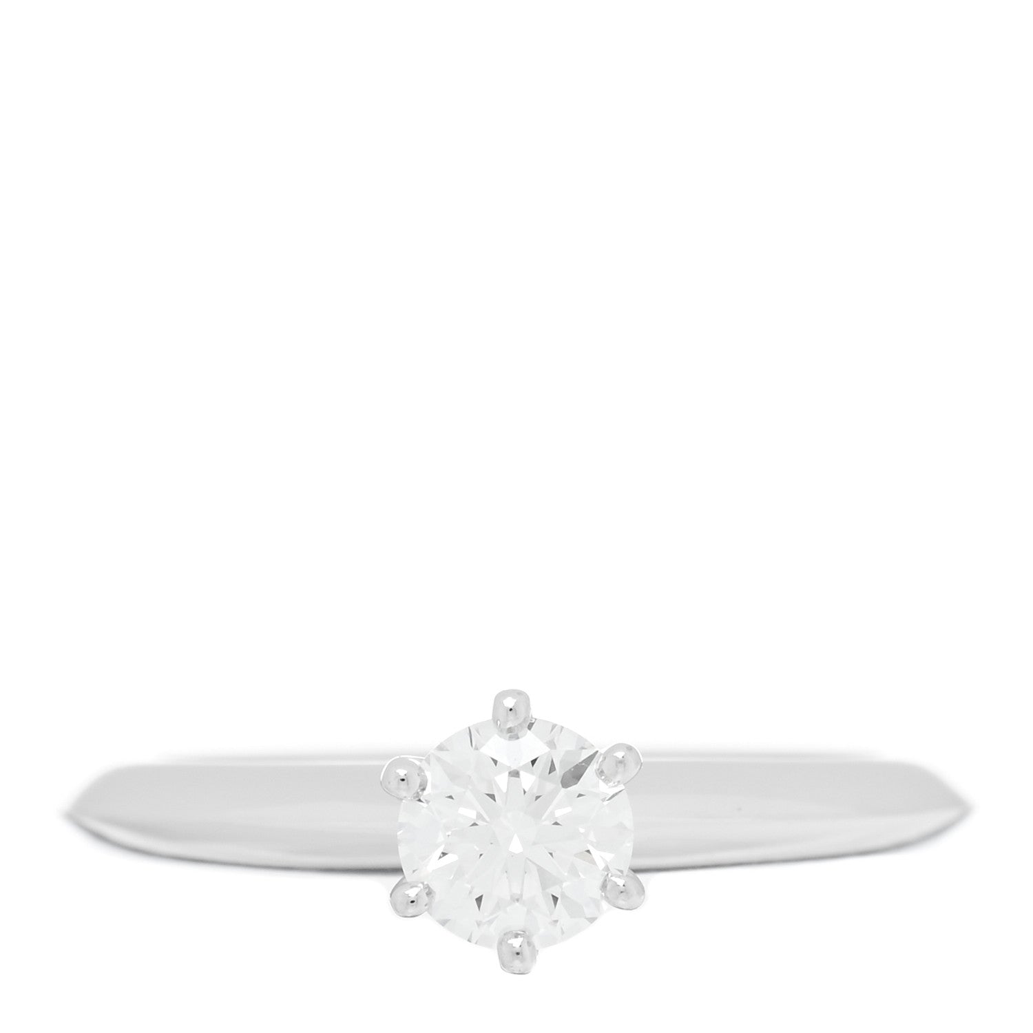 Tiffany Platinum Diamond .34ct Solitaire Engagement Ring 45 3.25 1 of 5