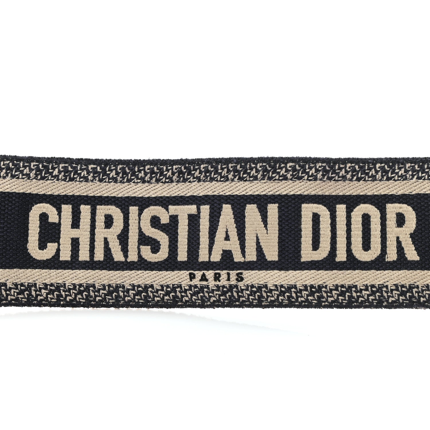 Christian Dior Canvas Embroidered Shoulder Strap Blue 3 of 5