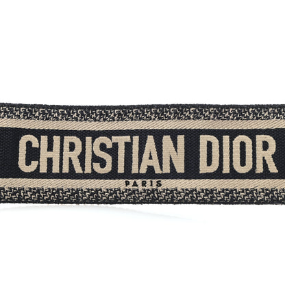 Christian Dior Canvas Embroidered Shoulder Strap Blue 3 of 5