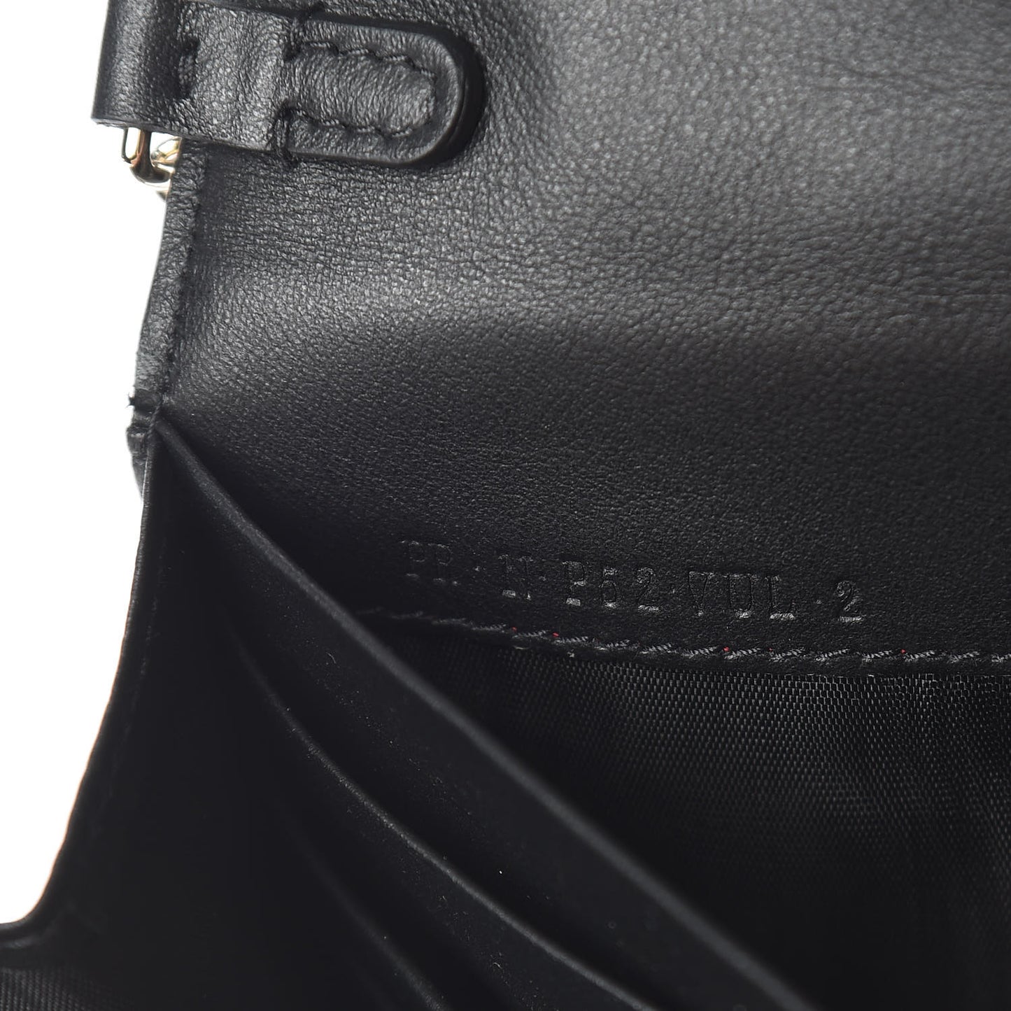 Vitello Rockstud Crossbody Wallet on Chain Black