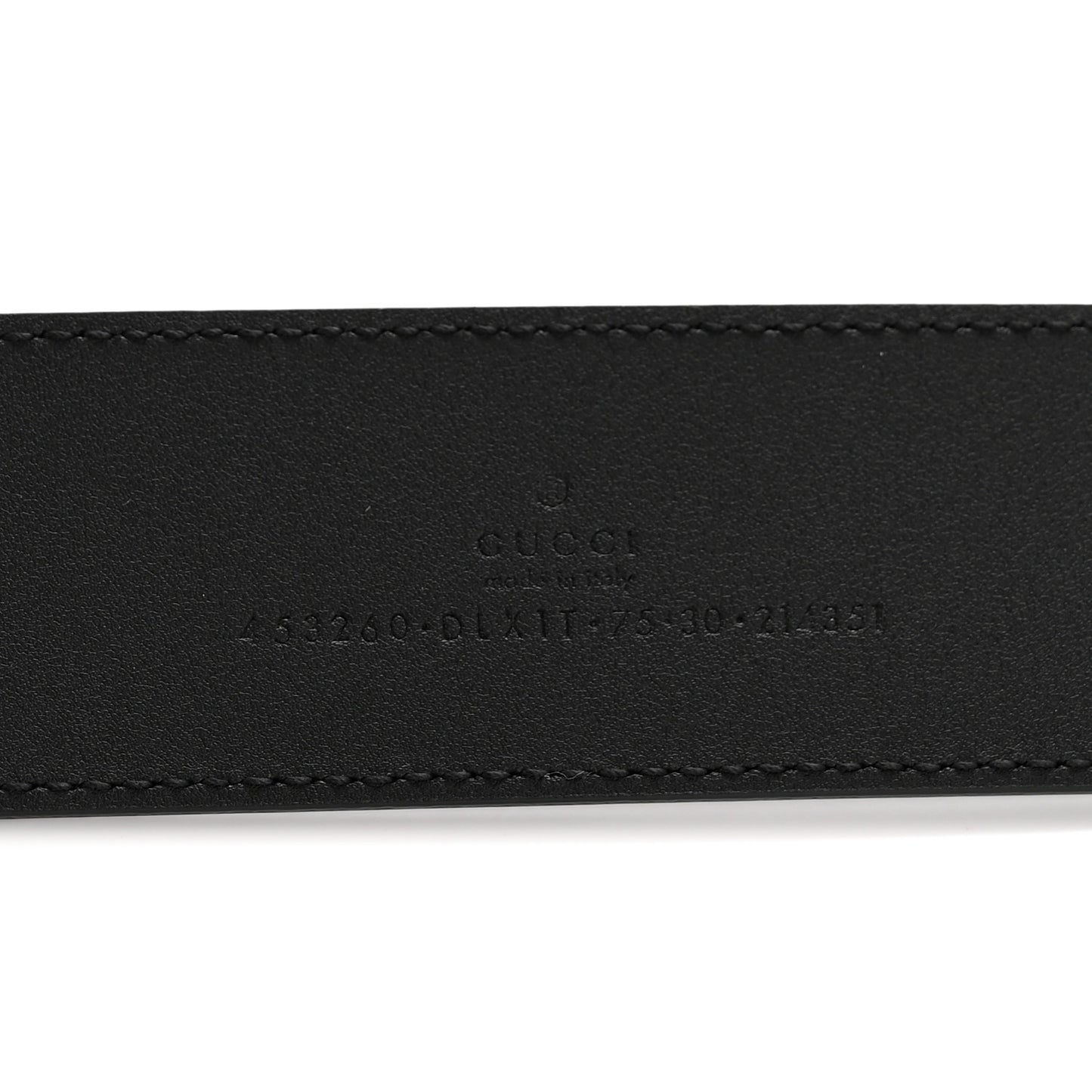Moon Calfskin Pearl Double G 40mm 75 30 Belt Black Cream