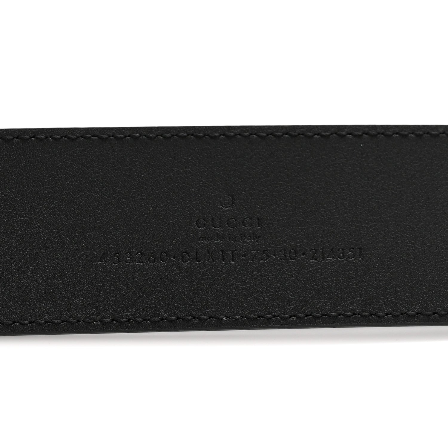 Gucci Moon Calfskin Pearl Double G 40mm 75 30 Belt Black Cream 5 of 8