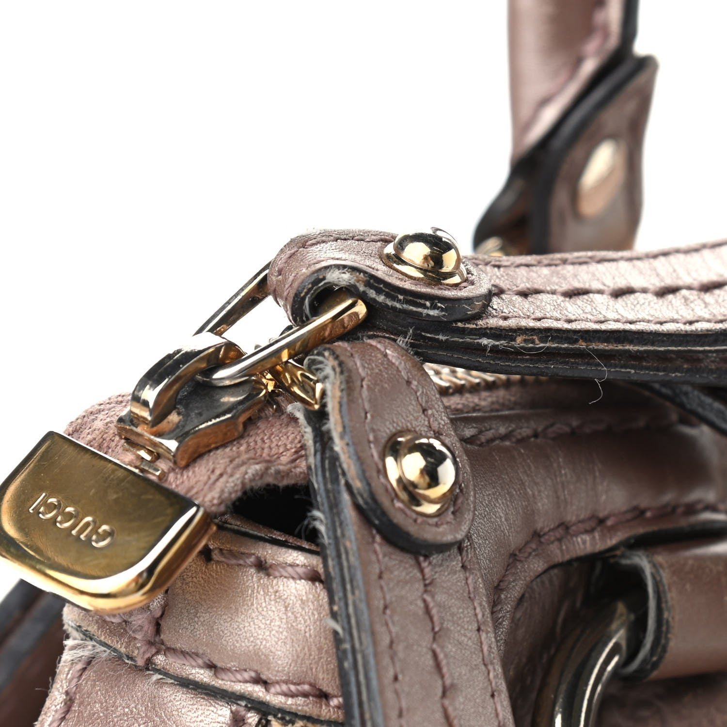 Gucci Metallic Microguccissima Medium Sukey Top Handle Bag Dark Cipria 13 of 15