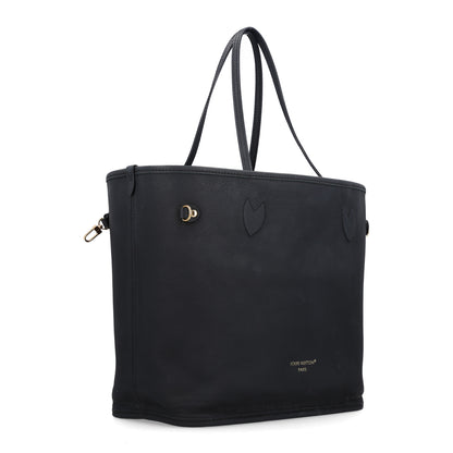 Louis Vuitton Monogram Calfskin Neo Neverfull Inside Out MM Black 6 of 18
