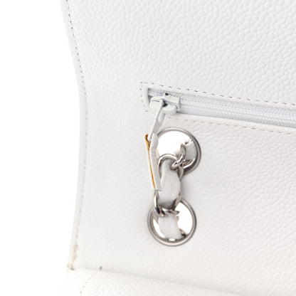 Chanel Caviar Quilted Medium Double Flap White 14 of 15