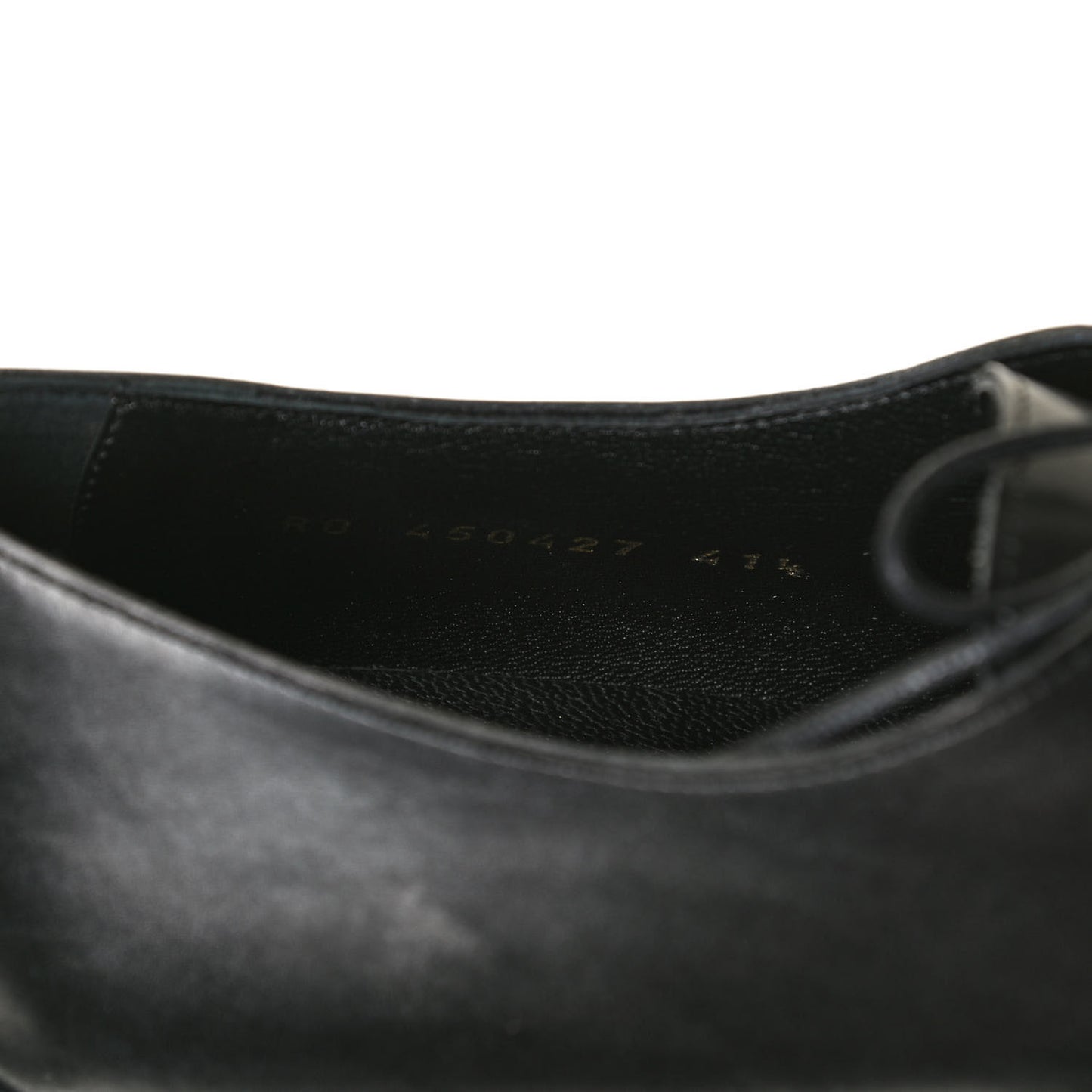 Calfskin Mens Simon Derby Lace Up Shoes 41.5 Black