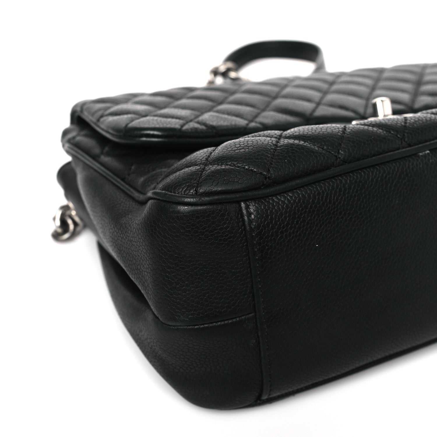 Chanel Caviar Quilted Medium Rock In Rome Single Flap Black 7 of 9