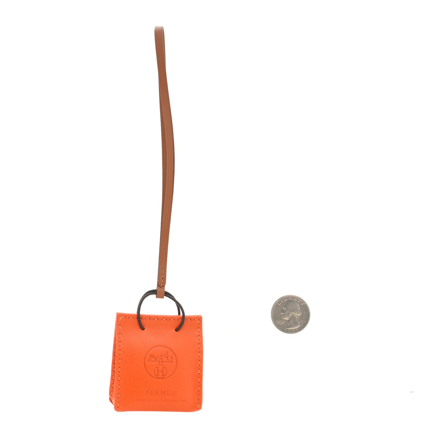 Milo Lambskin Swift Shopping Bag Charm Feu Gold