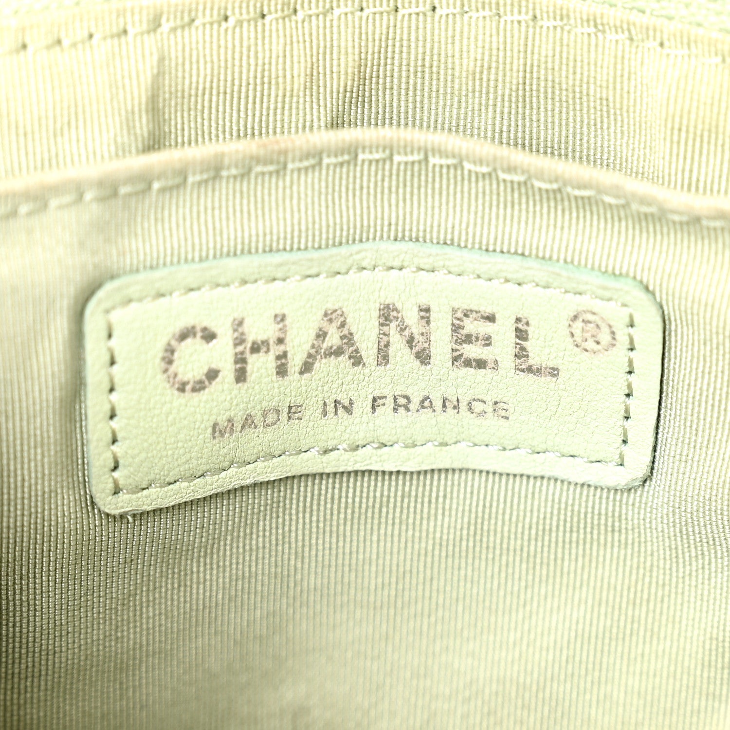 Chanel Tweed Quilted Mini Rectangular Flap Light Green Silver White 6 of 11