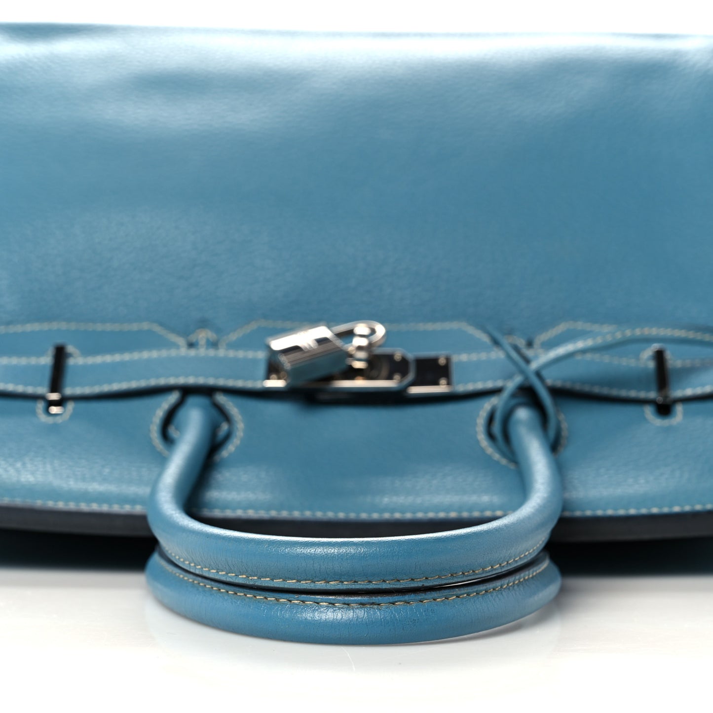 Taurillon Clemence Birkin 35 Blue Jean