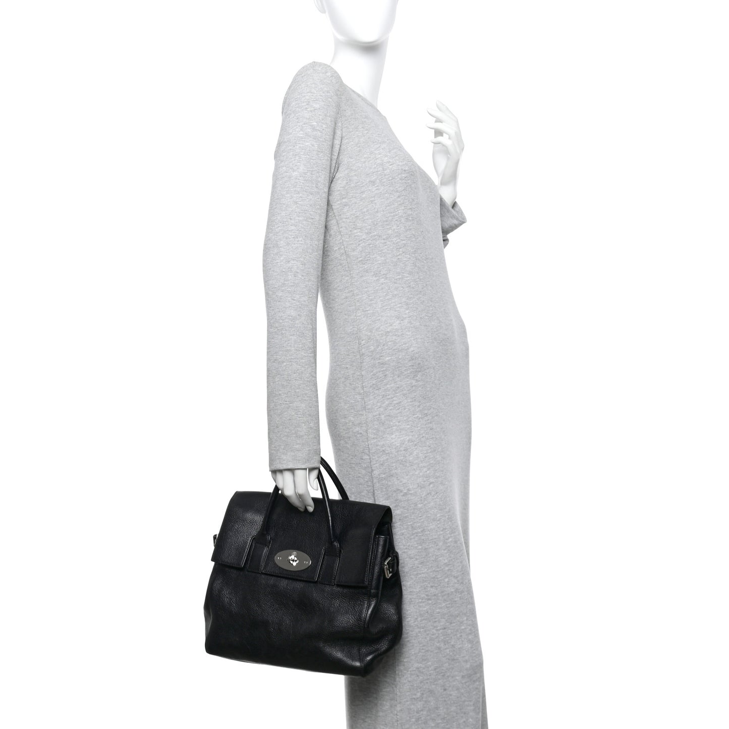 Classic Grain Calfskin Small Bayswater Backpack Black