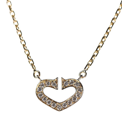 Cartier 18K Yellow Gold Diamond Hearts And Symbols Pendant Necklace 4 of 7