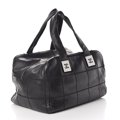 Chanel Caviar Square Stitched Bowler Black 3 of 10