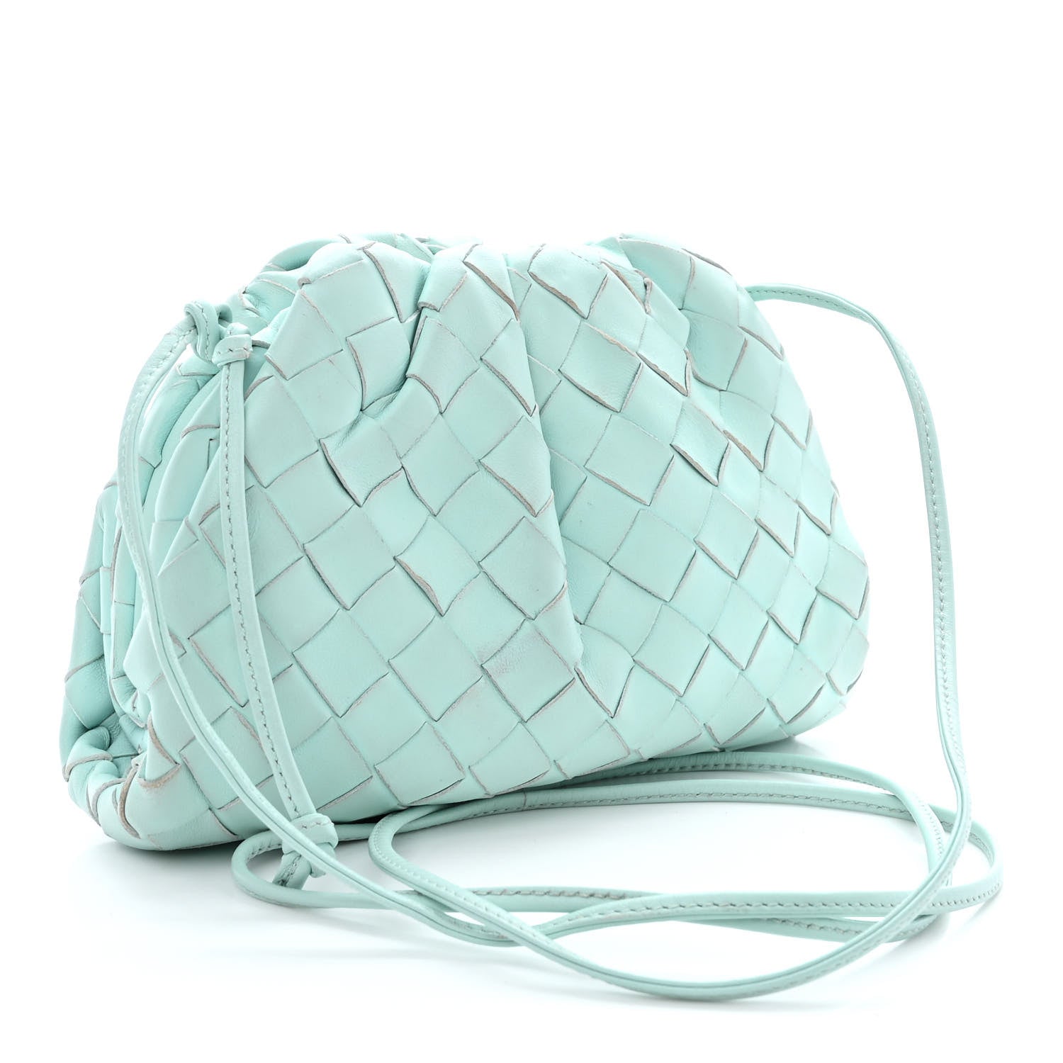 Bottega Veneta Nappa Intrecciato The Mini Pouch Topazio Silver 3 of 13