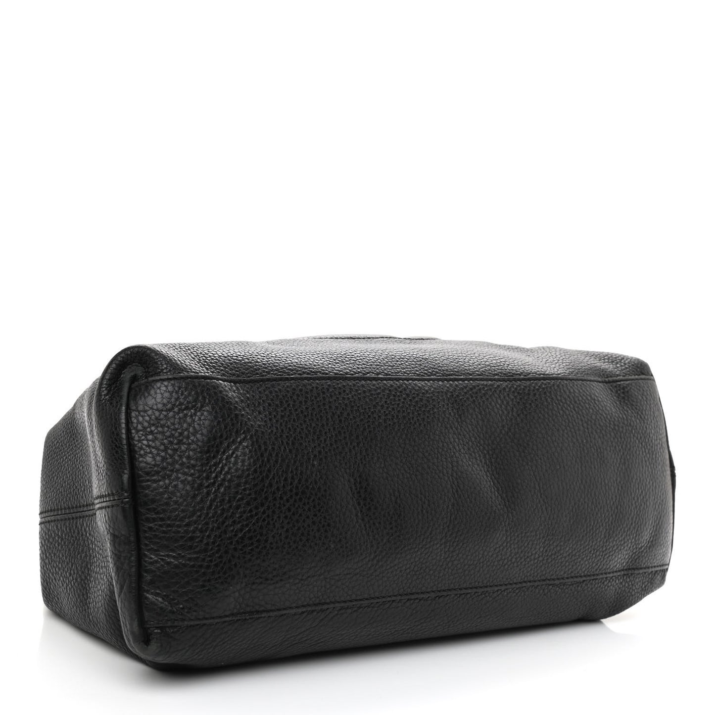 Pebbled Calfskin Medium Soho Chain Shoulder Bag Black