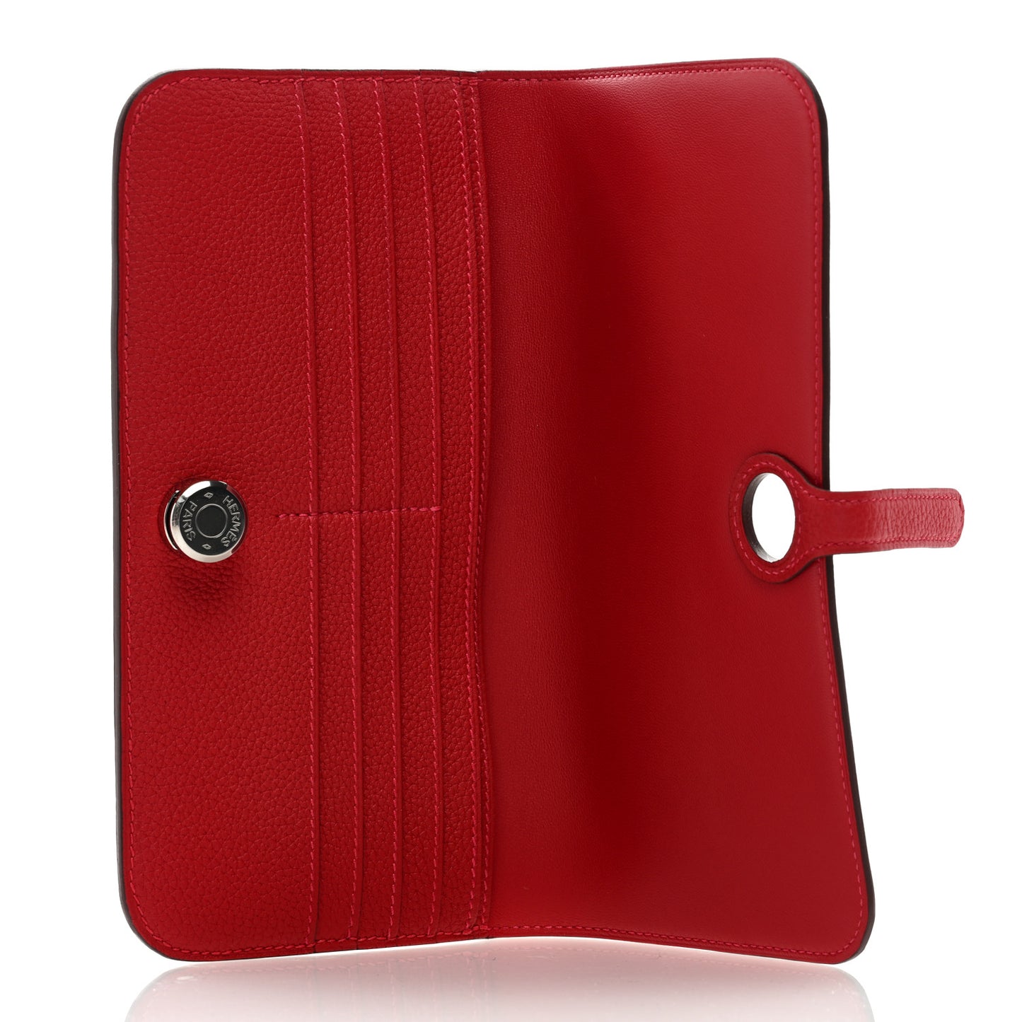 Togo Dogon Recto Verso Wallet Rouge Casaque