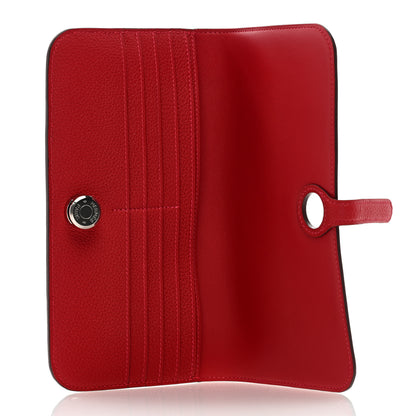 Hermes Togo Dogon Recto Verso Wallet Rouge Casaque 5 of 7
