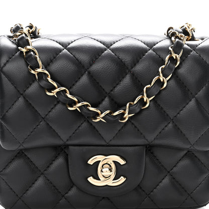 Chanel Lambskin Quilted Mini Square Flap Black 8 of 10
