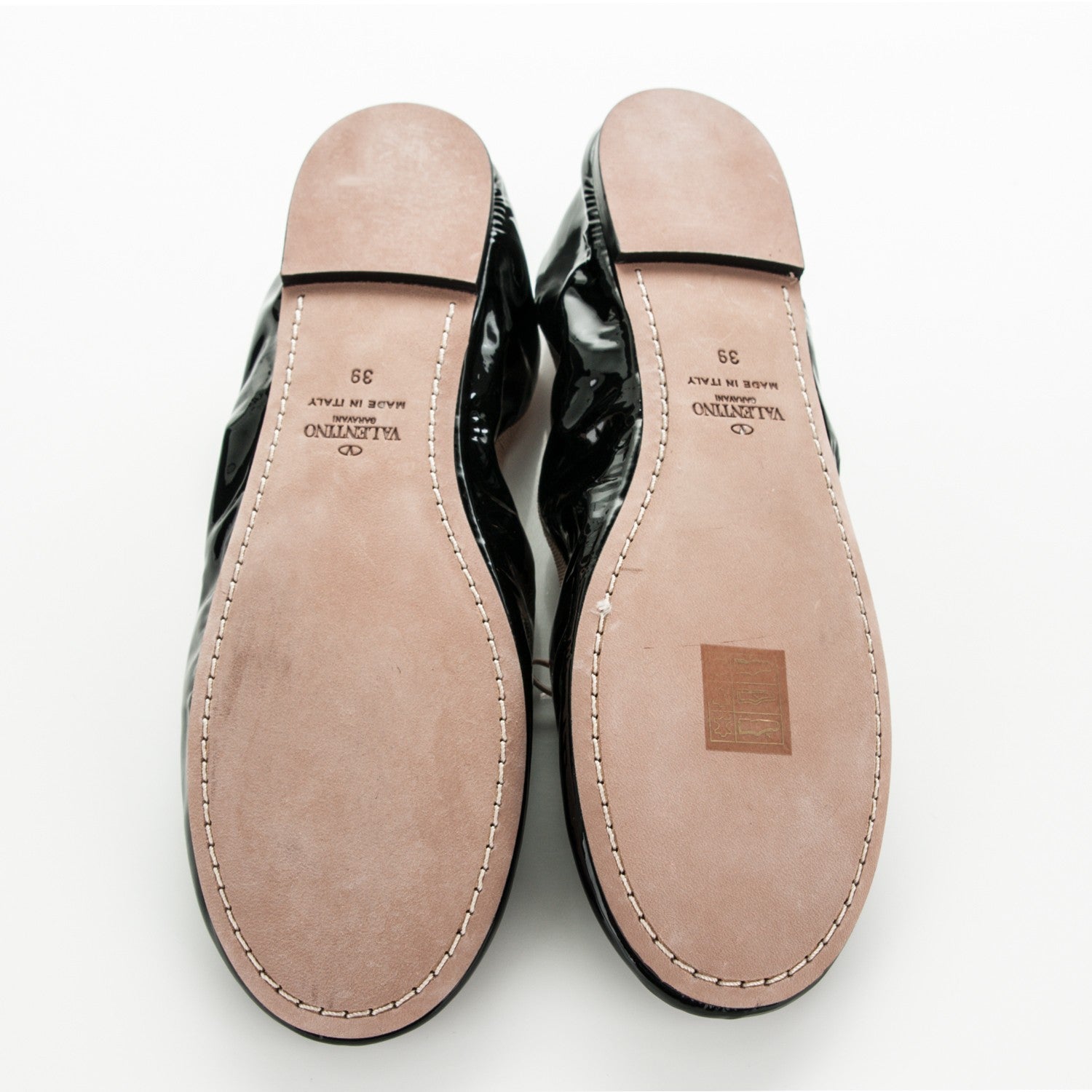 Valentino Garavani Patent Rockstud Ballerina Flats 39 Black 5 of 8