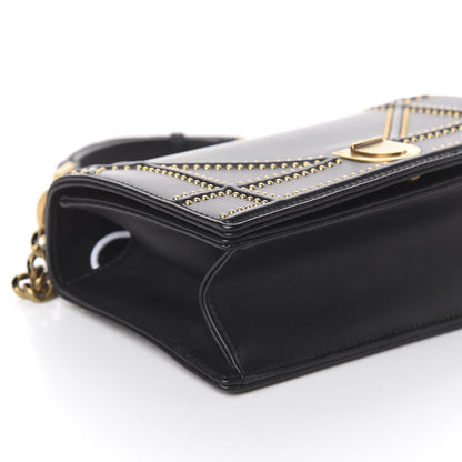 Christian Dior Calfskin Studded Small Diorama Flap Bag Black 7 of 8