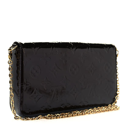 Louis Vuitton Vernis Pochette Felicie Chain Wallet Amarante 4 of 10