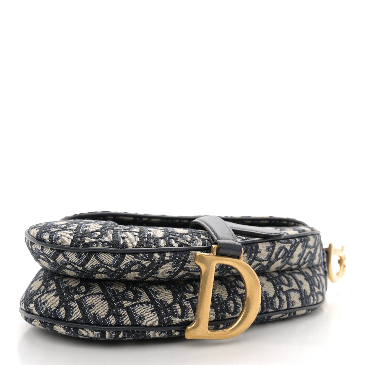 Christian Dior Oblique Saddle Bag Blue 4 of 13