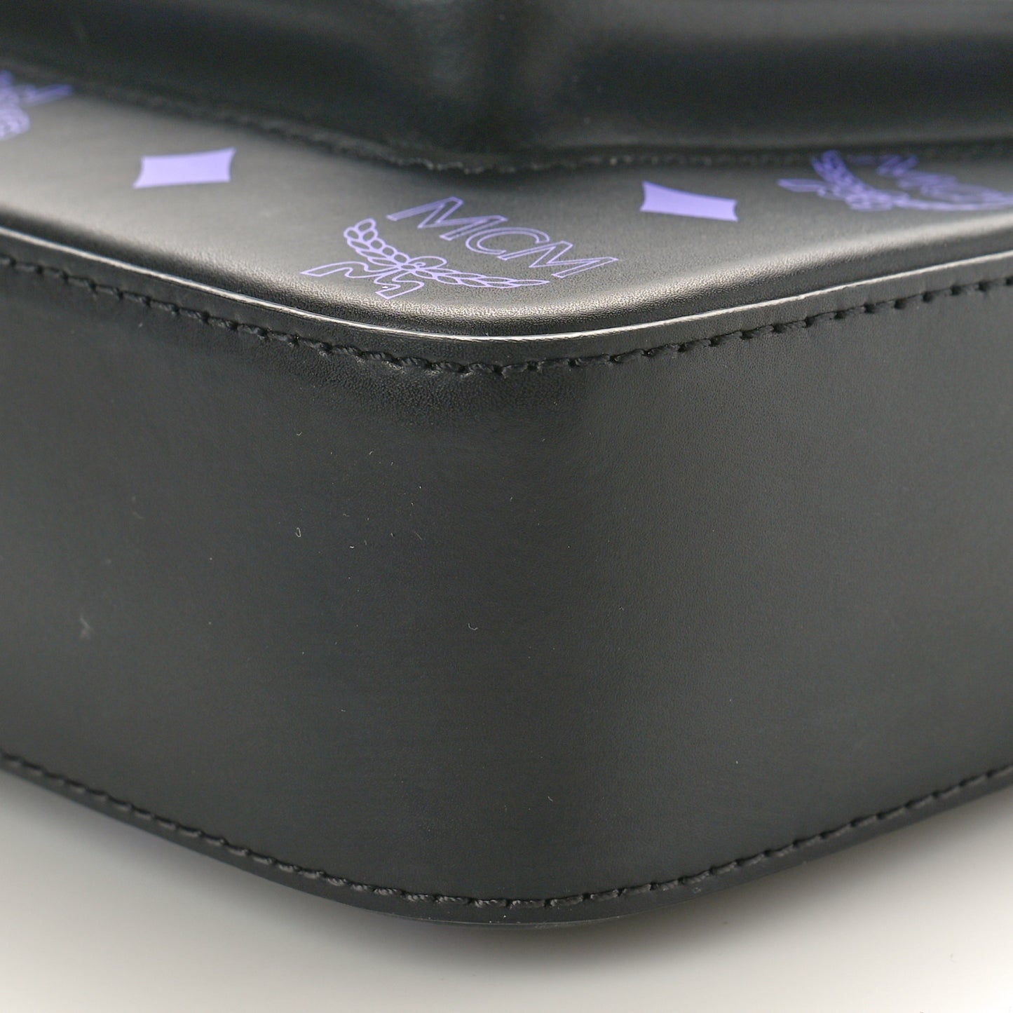 Calfskin Color Splash Logo Small Millie Crossbody Belt Bag Dahlia Purple