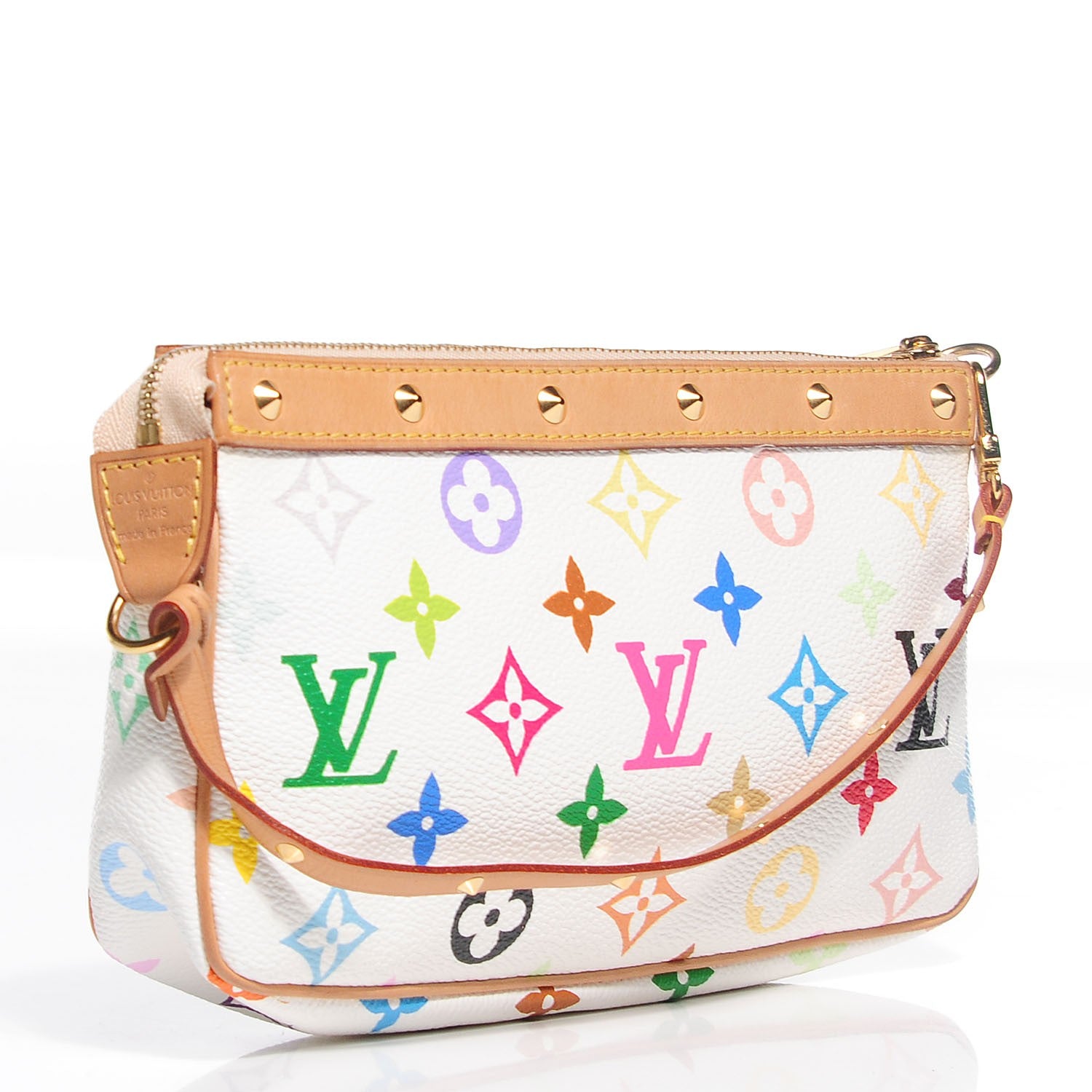 Louis Vuitton Monogram Multicolor Pochette Accessories White 3 of 7