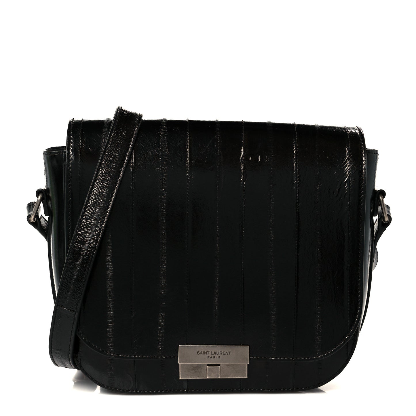 Crinkled Matelasse Betty Messenger Black
