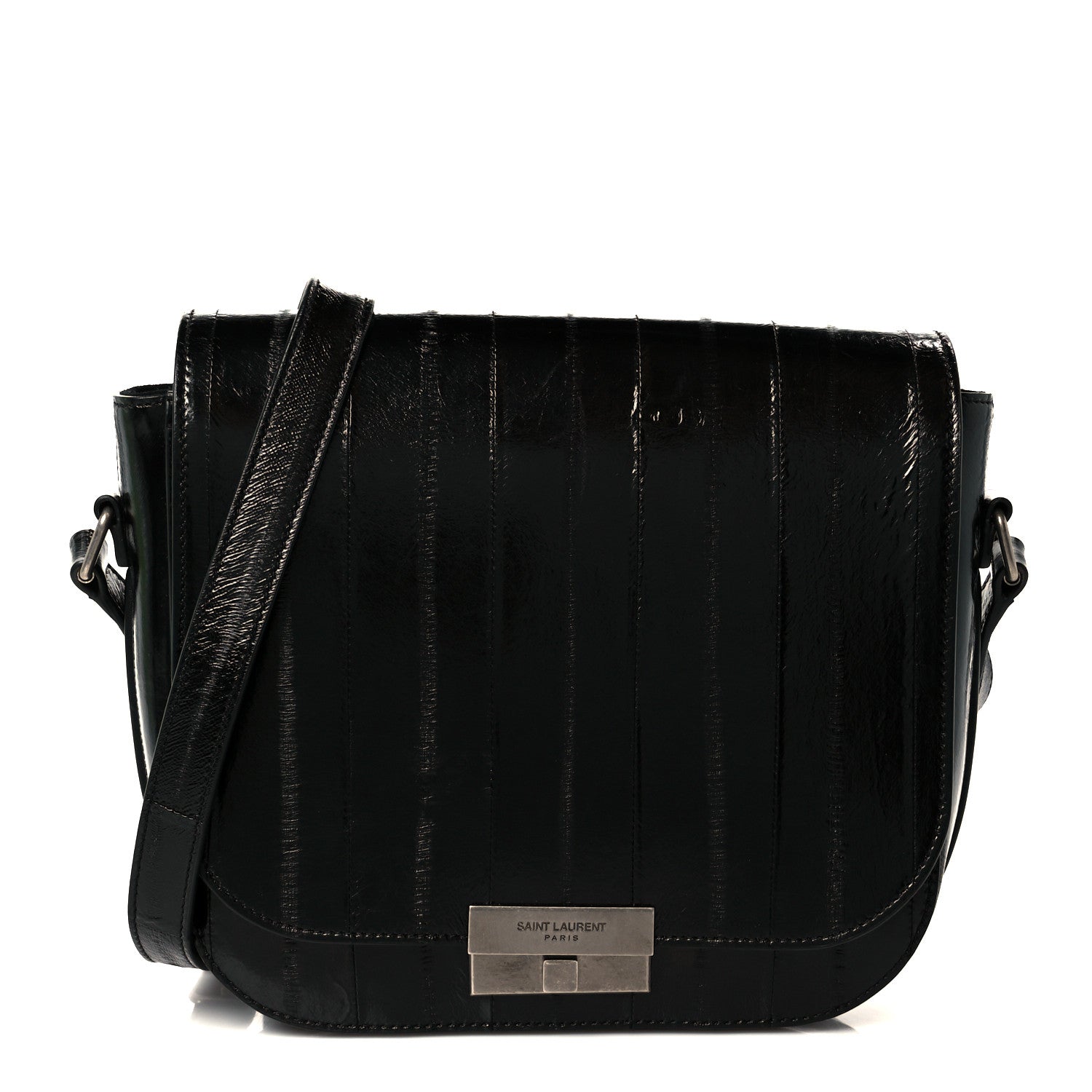 Saint Laurent Crinkled Matelasse Betty Messenger Black 1 of 12