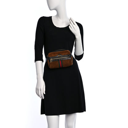 Gucci Suede Small Ophidia Belt Bag 95 38 Brown 3 of 9