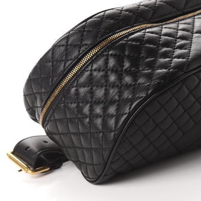 Versace Calfskin Quilted Icon Belt Bag Black 6 of 9