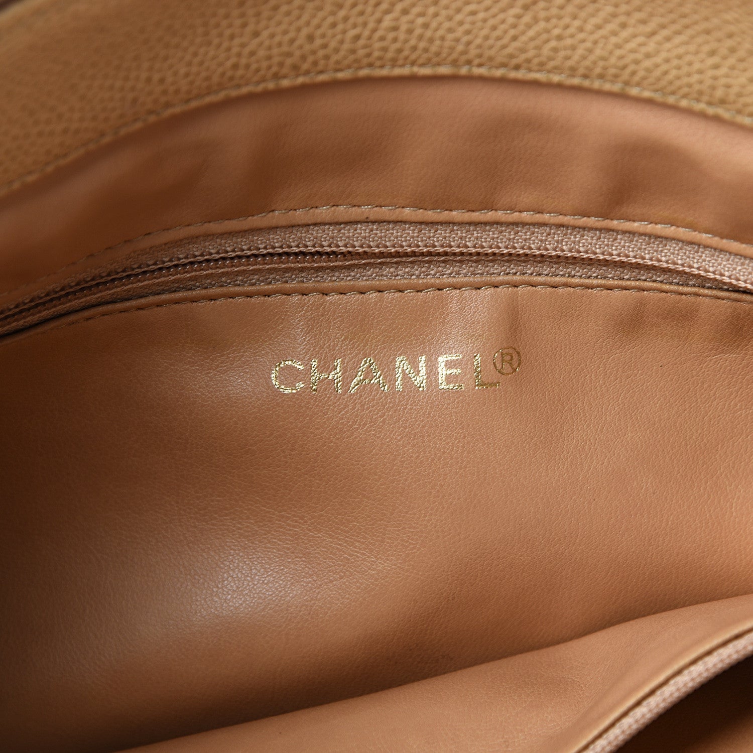 Chanel Caviar CC Shoulder Bag Beige 6 of 21