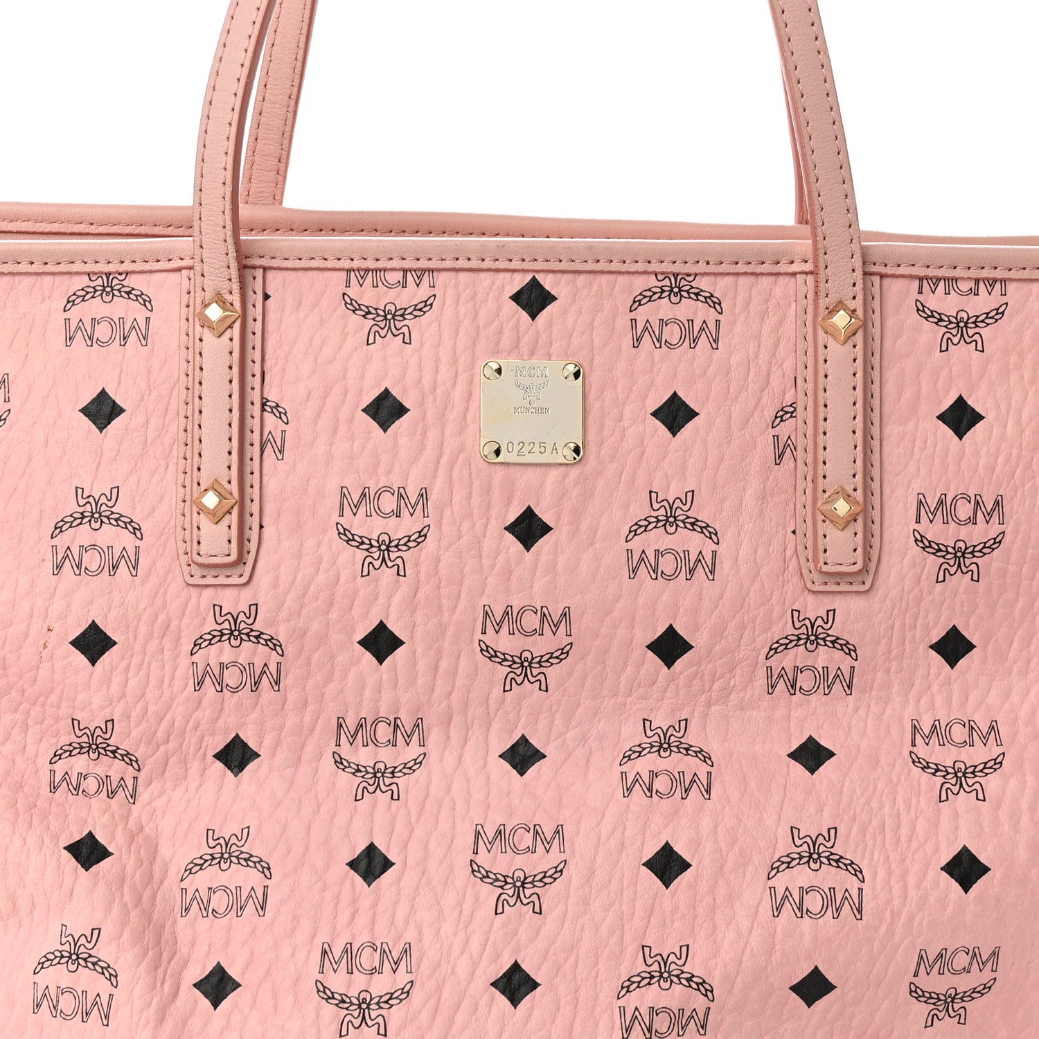 MCM Visetos Medium Project Reversible Shopper Tote Soft Pink 8 of 12
