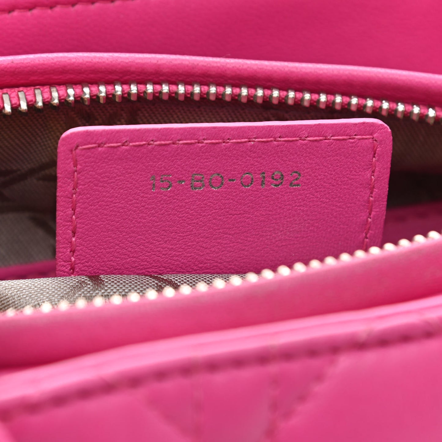 Lambskin Cannage Medium Lady Dior Fuchsia